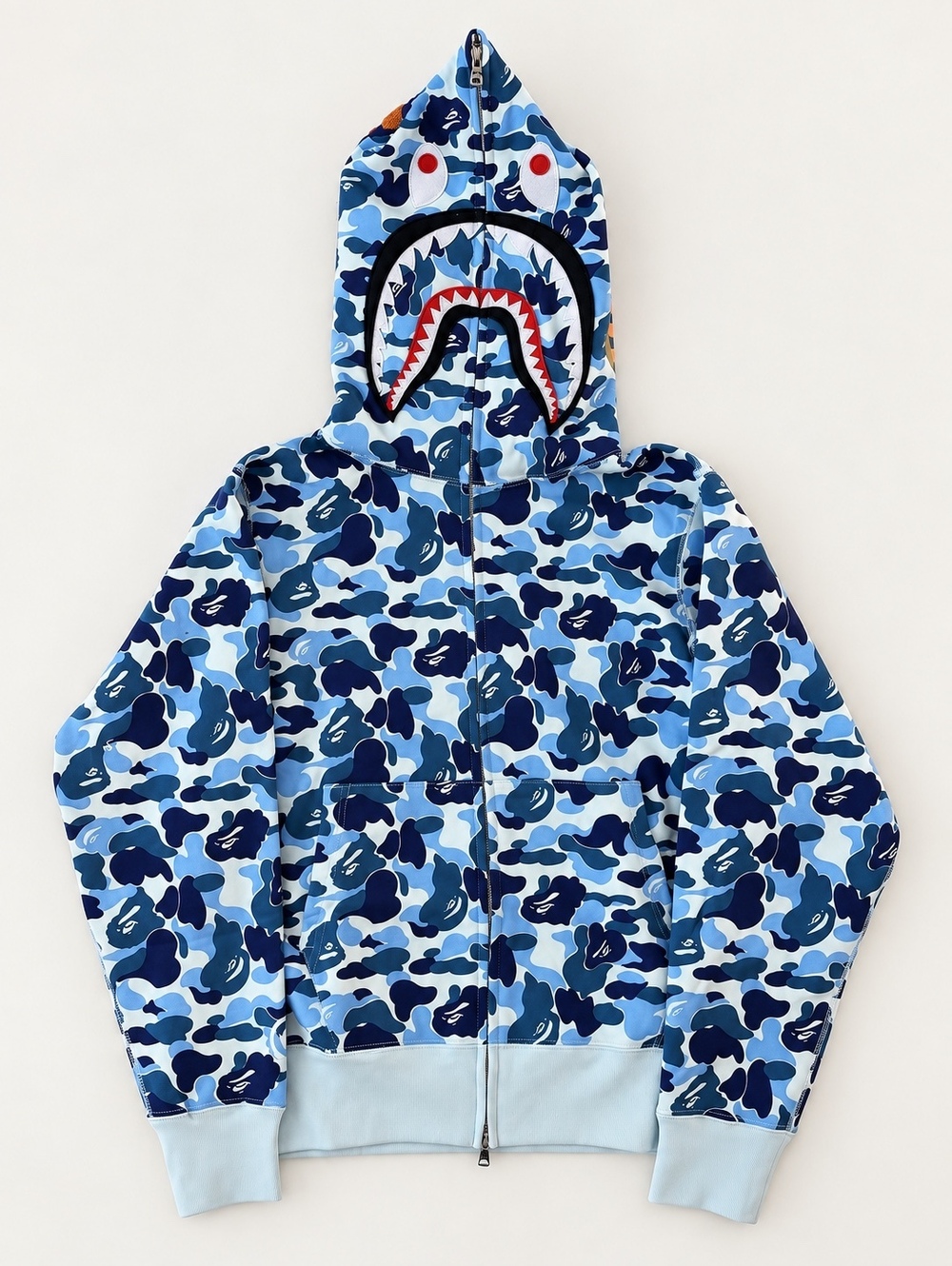 BAPE ABC Camo Shark Full Zip Hoodie 'Blue' NWT